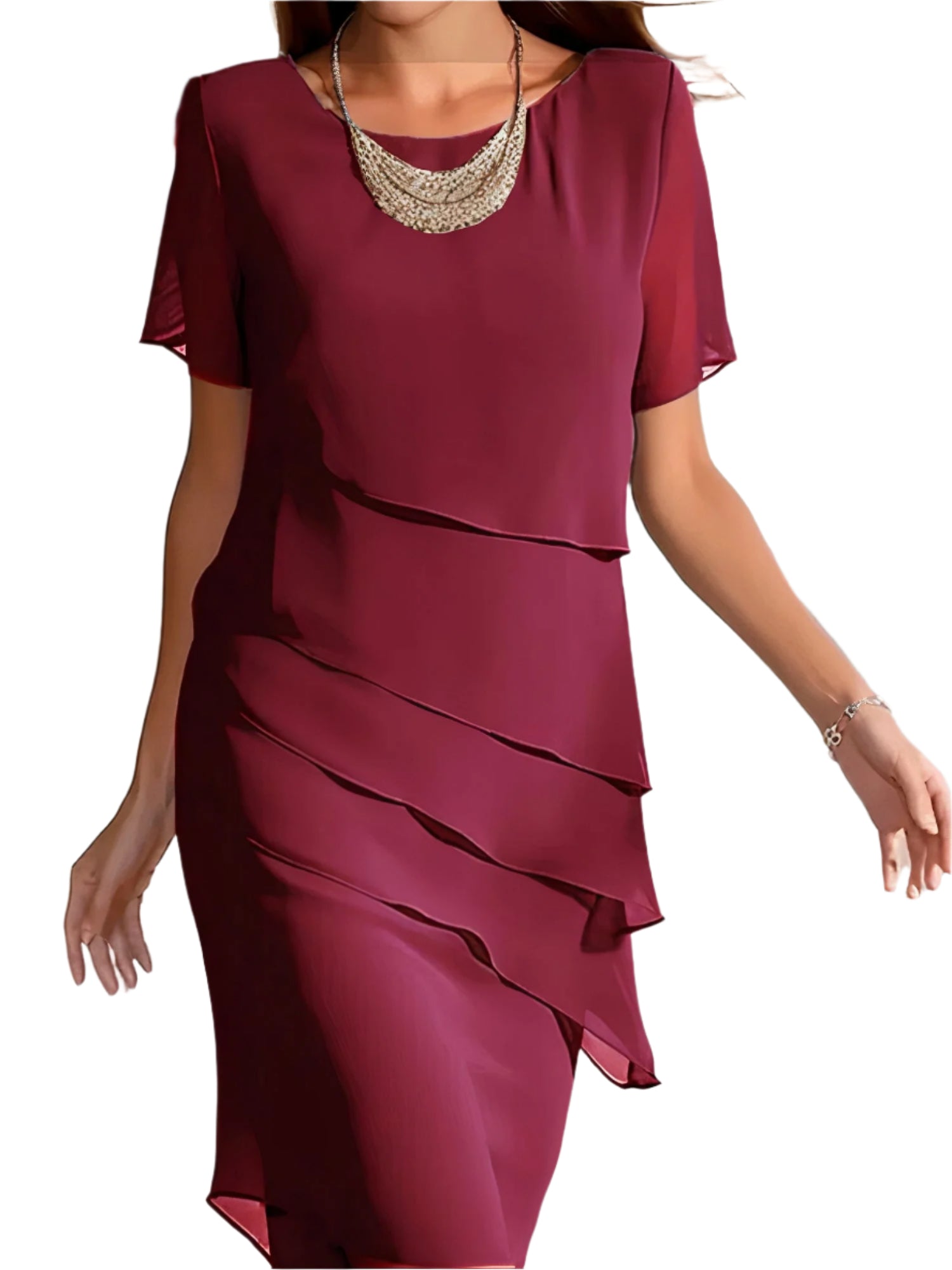 Müller Mode – Chiffonkleid – Anmutige Stufen und Eleganz
