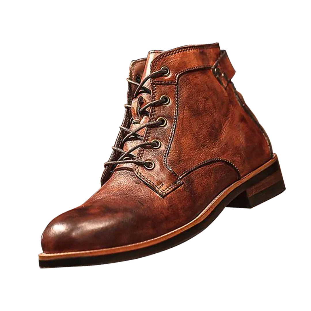 Retro Leder Stiefel für Herren – Handgefertigt & Komfortabel