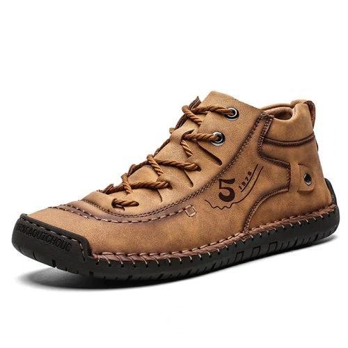 Schwarze Vintage-Stiefeletten mit Schnürung für Herren – bequem und stilvoll