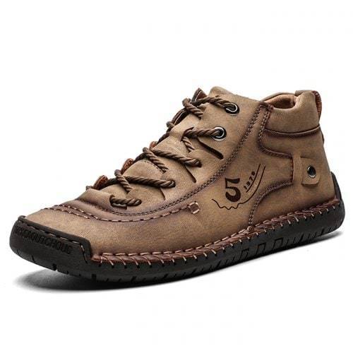 Schwarze Vintage-Stiefeletten mit Schnürung für Herren – bequem und stilvoll