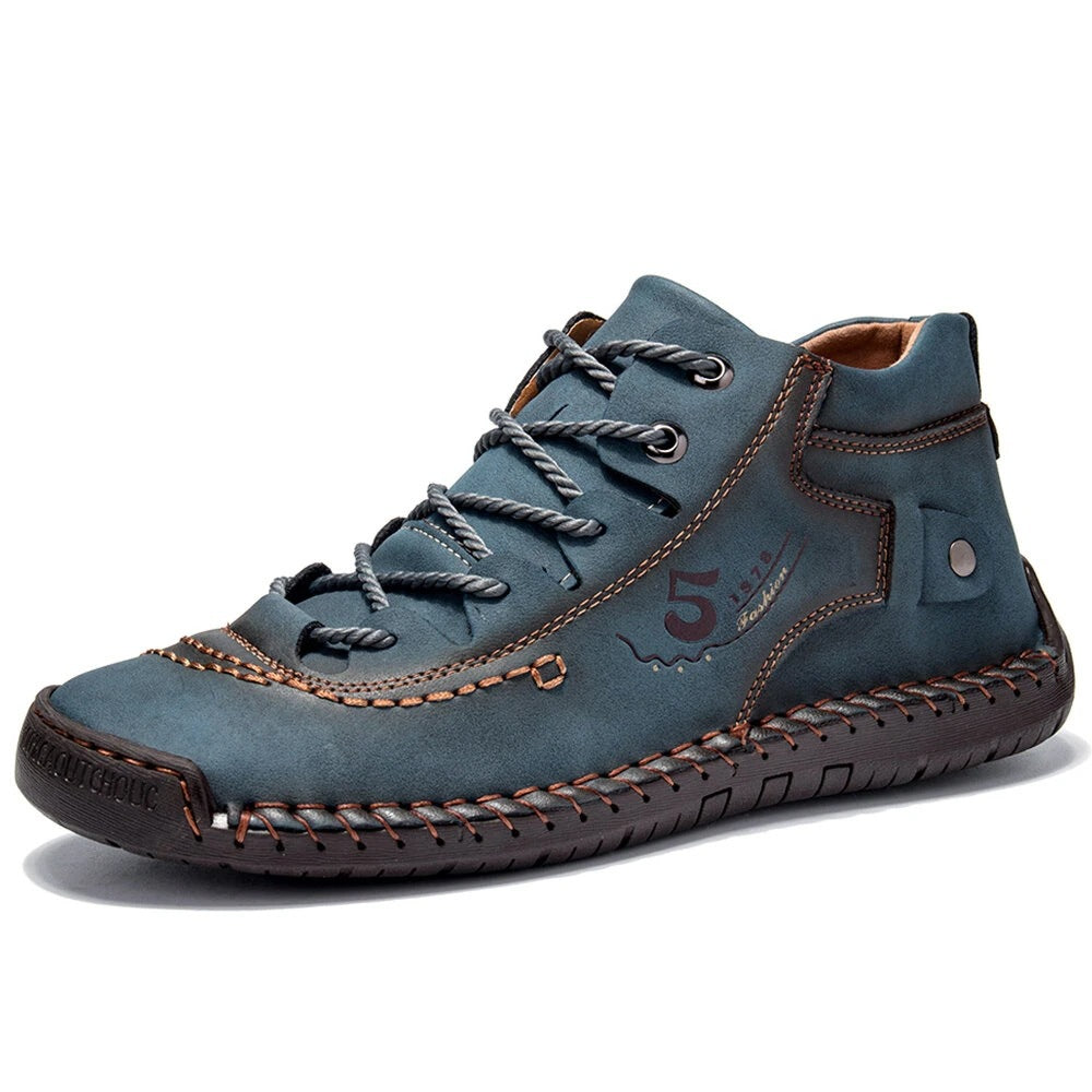 Schwarze Vintage-Stiefeletten mit Schnürung für Herren – bequem und stilvoll
