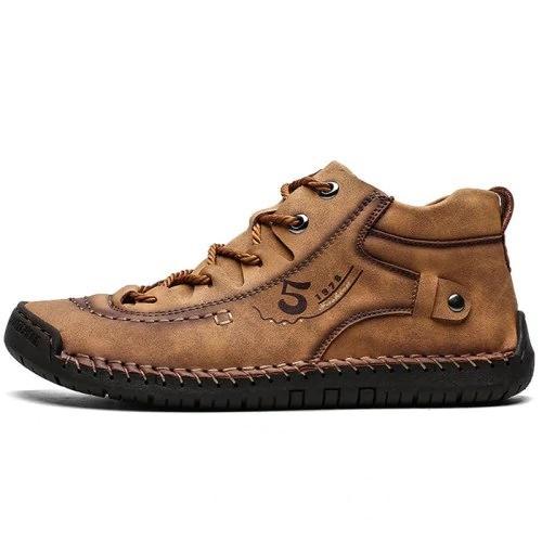 Schwarze Vintage-Stiefeletten mit Schnürung für Herren – bequem und stilvoll