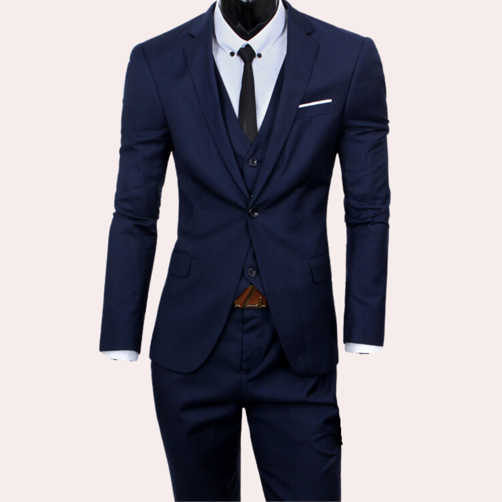 Slim Fit 3-Teiliges Herrenanzug für Männer – Elegant & Vielseitig
