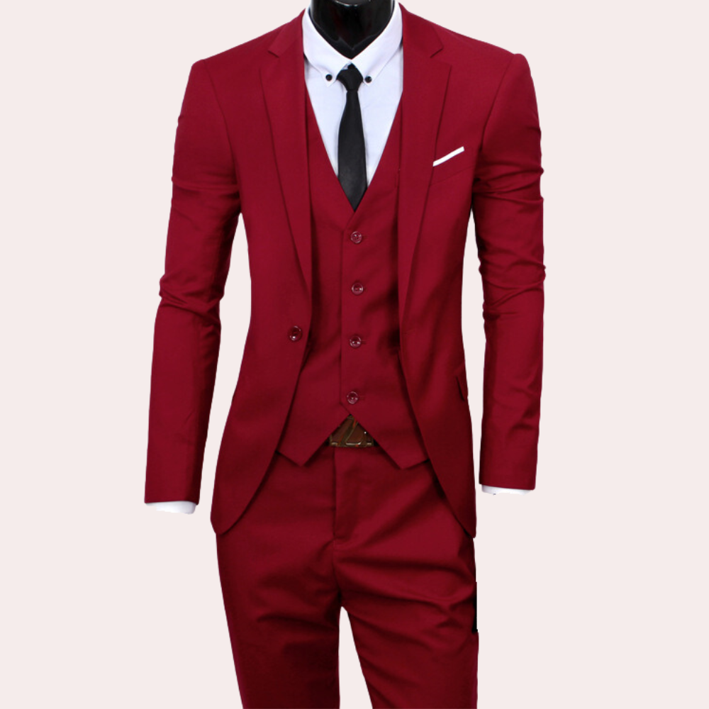 Slim Fit 3-Teiliges Herrenanzug für Männer – Elegant & Vielseitig