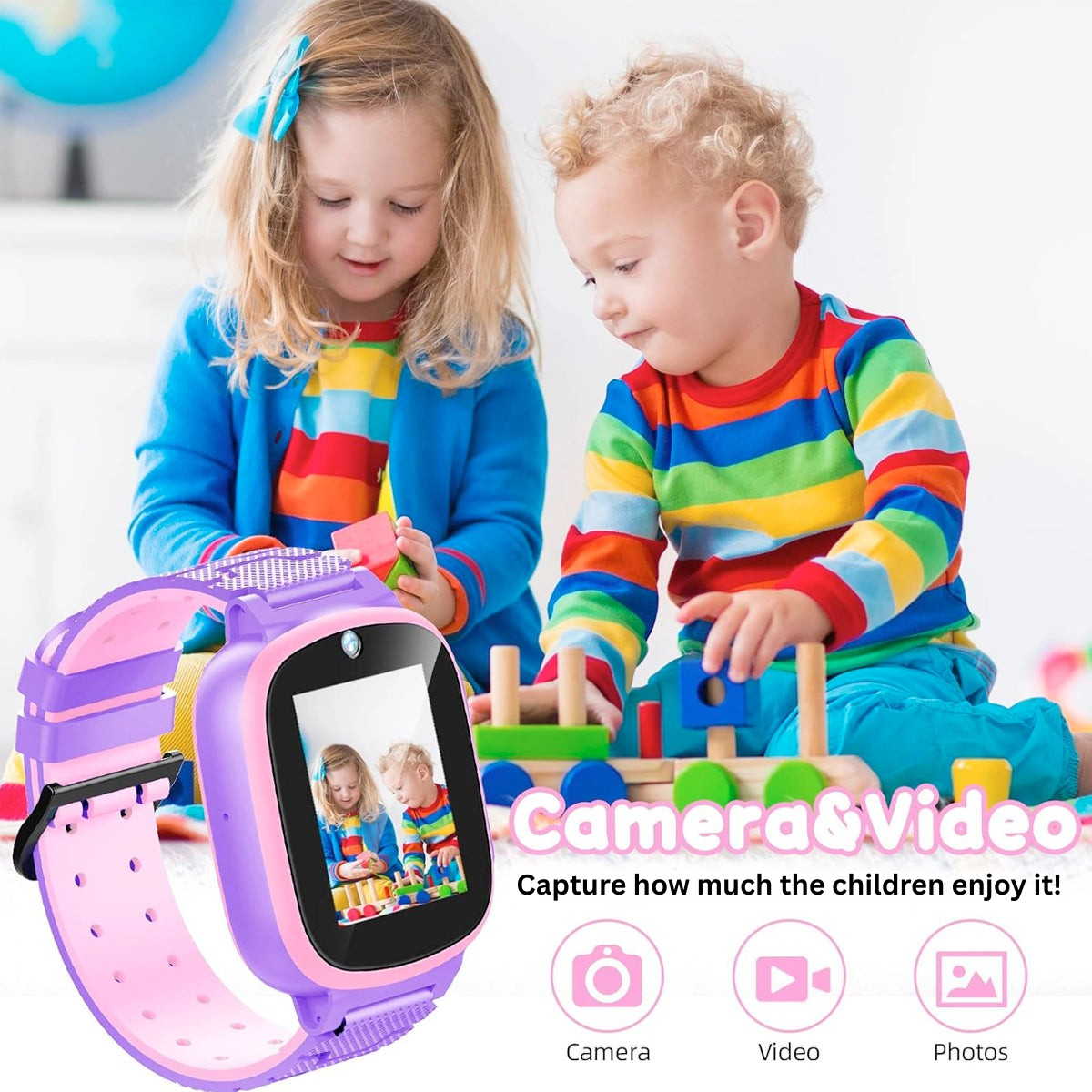 Smartwatch für Kinder – Wasserdicht & Interaktive Funktionen – Ideal für Lernen und Spielen
