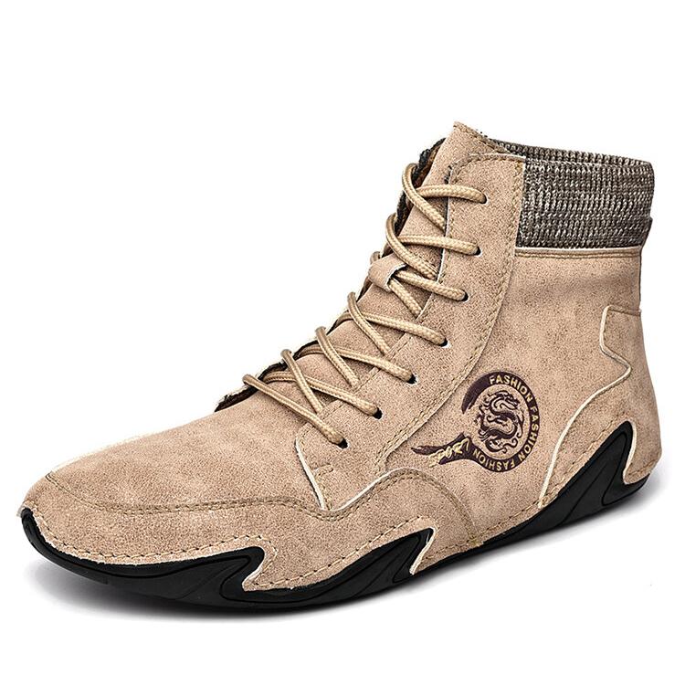 Sockenstiefel aus Mikrofaser-Leder für Herren – Bequemer und vielseitiger Stil