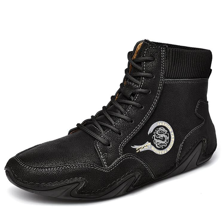 Sockenstiefel aus Mikrofaser-Leder für Herren – Bequemer und vielseitiger Stil