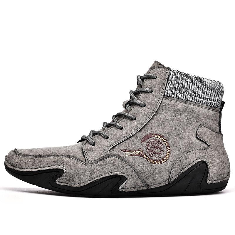 Sockenstiefel aus Mikrofaser-Leder für Herren – Bequemer und vielseitiger Stil
