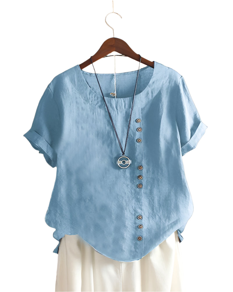 StilvollMode – Weiße Kurzarmbluse Damen – Elegant & Vielseitig