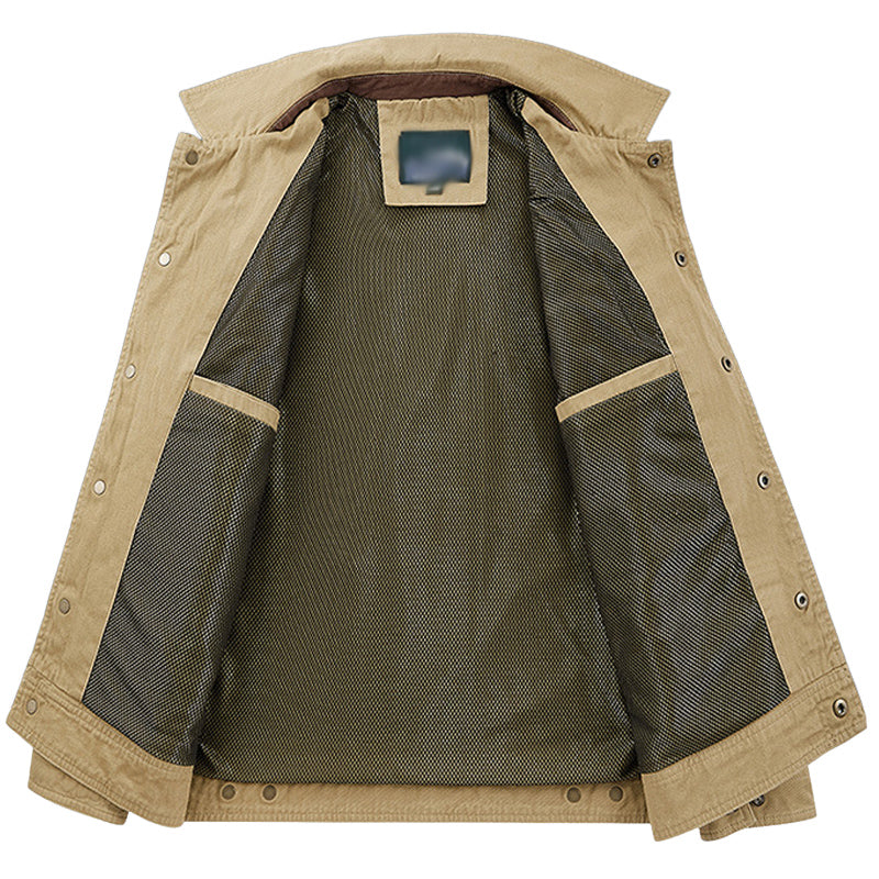 Taillierte Vintage-Cargo-Jacke für Herren – Stilvoll & Funktional mit Praktischen Taschen 3