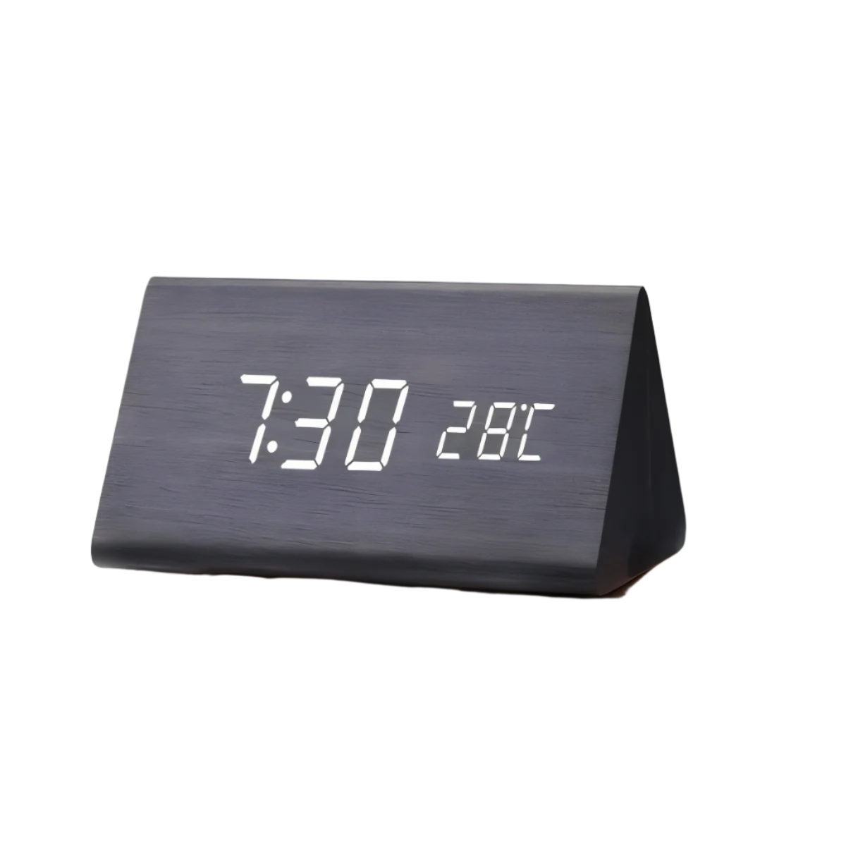 Timevo – Digitaler Holz-Wecker mit LED-Anzeige, Temperatur & Luftfeuchtigkeit
