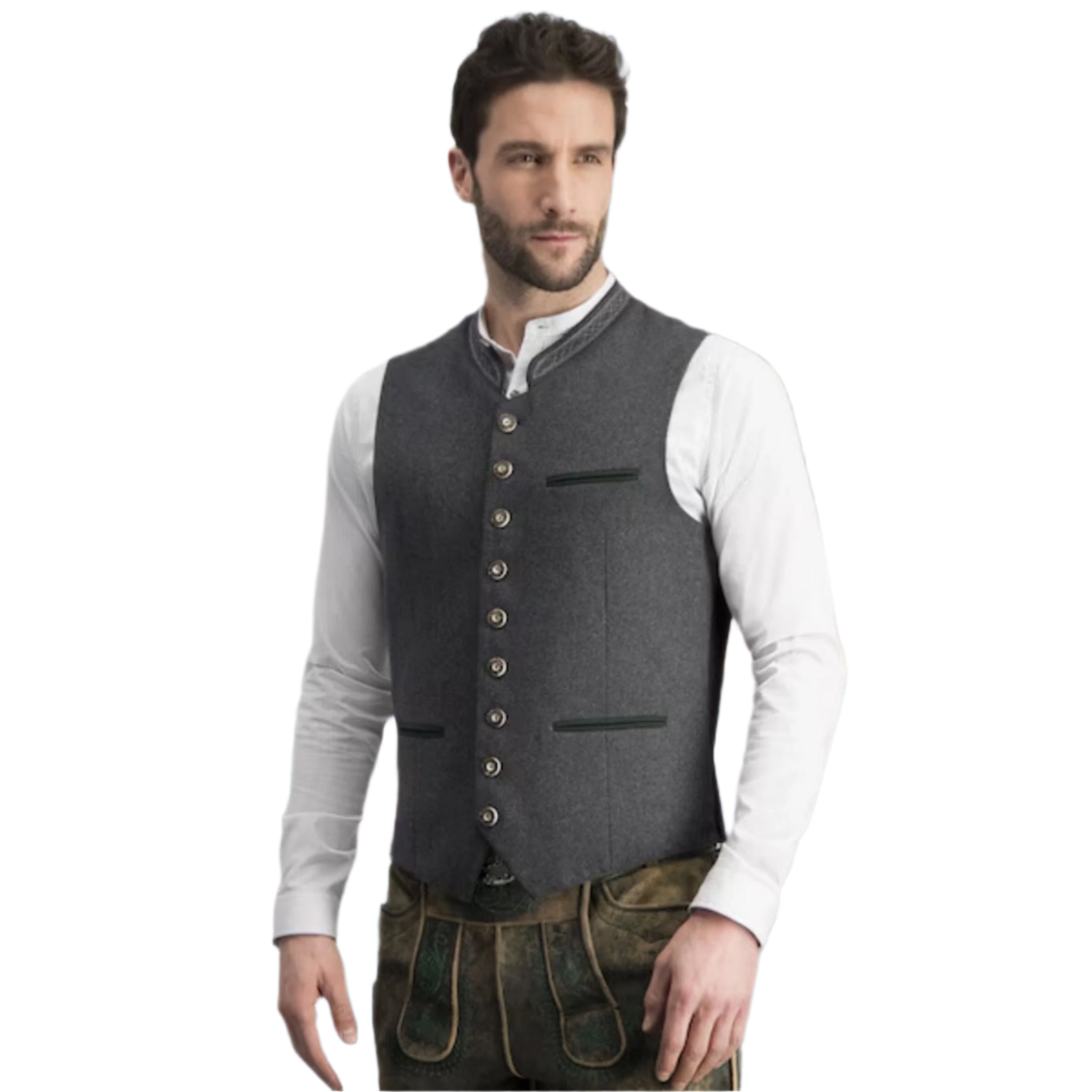 Trachtenweste Herren – Klassisches Design – Stilvoll & Bequem in Blau 0