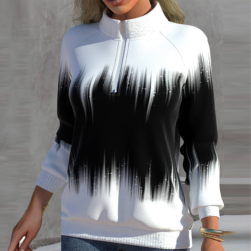 Trendy – Langarm-Sweatshirt – Einzigartiges Muster & Bequemlichkeit