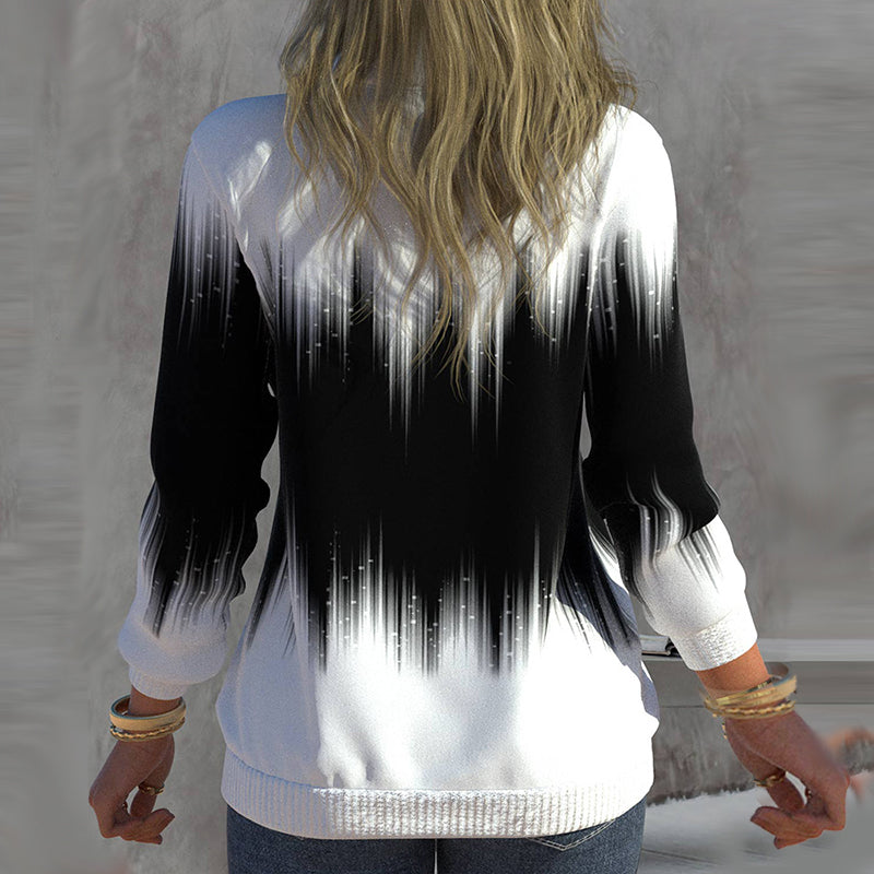 Trendy – Langarm-Sweatshirt – Einzigartiges Muster & Bequemlichkeit
