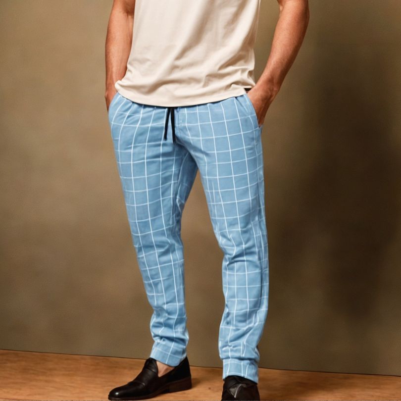 Urban Style – Jogginghose Herren – Modernes Karomuster & Bequemlichkeit