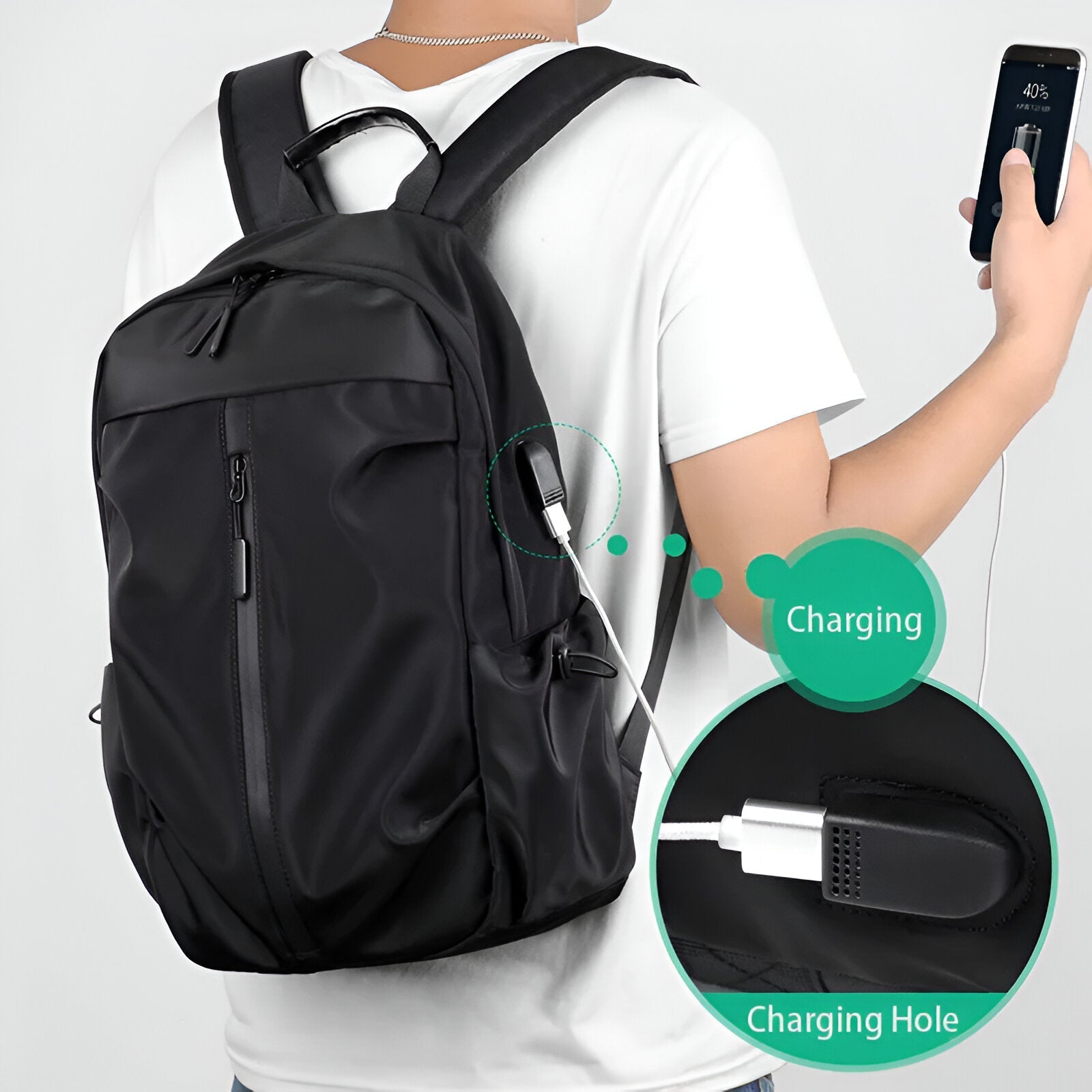 Urban Tech – Herren Rucksack – Modern & Funktional mit USB-Ladeanschluss