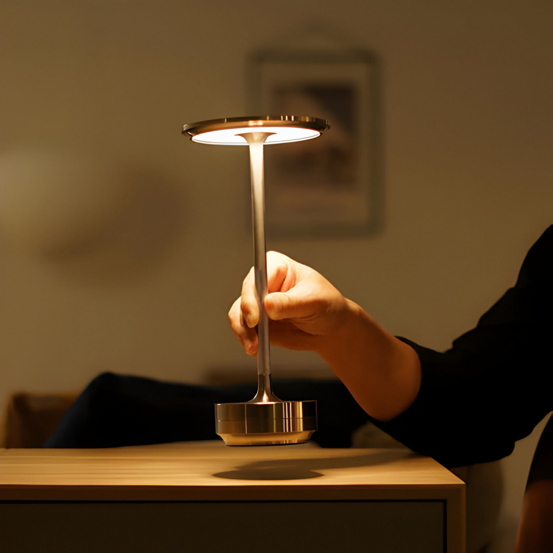 Velina – Kabellose Design-Tischlampe mit Touch-Funktion & USB-Aufladung
