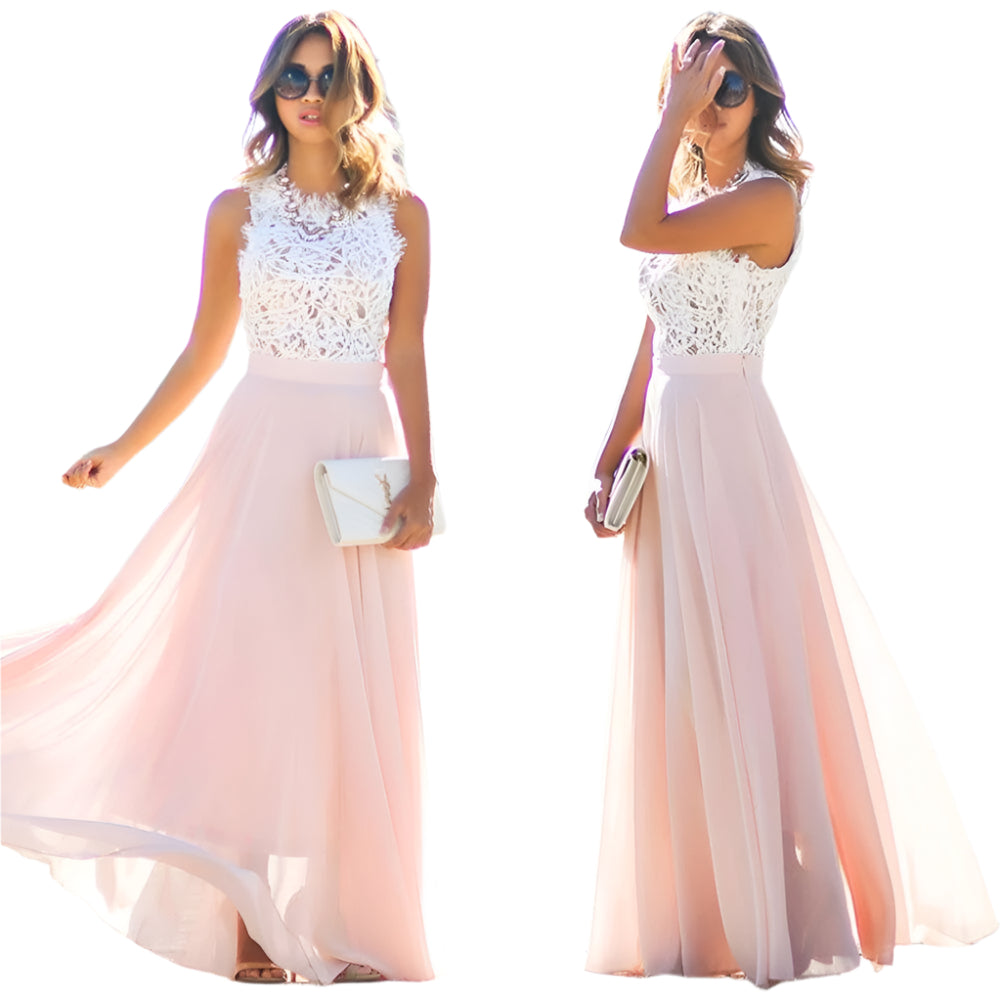 Vezza – Spitzenkleid Damen – Elegant & Vielseitig in Sanften Tönen
