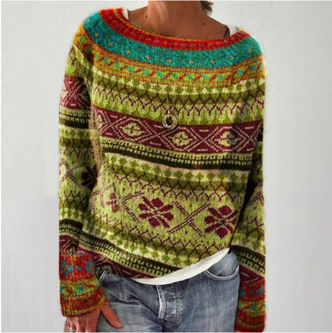 Vintage-Inspirierter Pullover für Damen – Bequem & Stilvoll 3