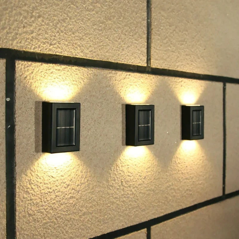 Wandleuchte Außen – Kabellos & Wetterfest – Solar LED für Terrasse und Garten 2