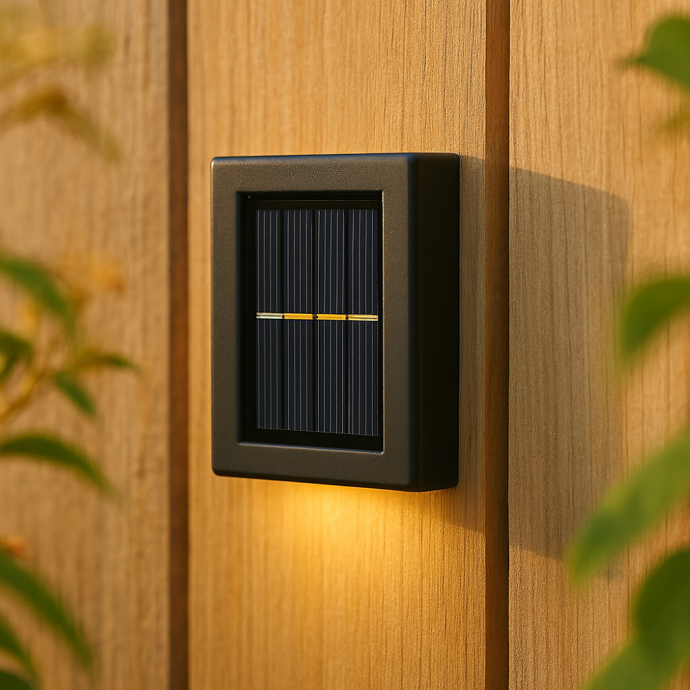Wandleuchte Außen – Kabellos & Wetterfest – Solar LED für Terrasse und Garten 4