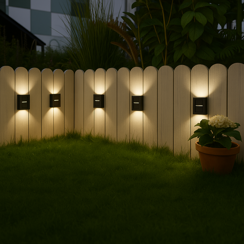 Wandleuchte Außen – Kabellos & Wetterfest – Solar LED für Terrasse und Garten 7