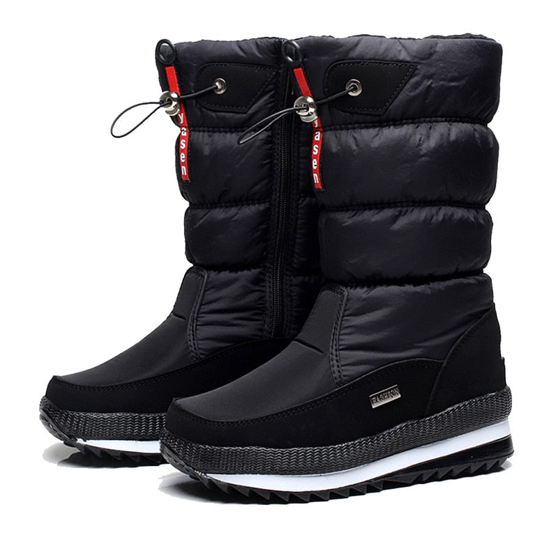 Wasserabweisende Winterstiefel für Damen – Warm & Stilvoll mit Robuster Sohle