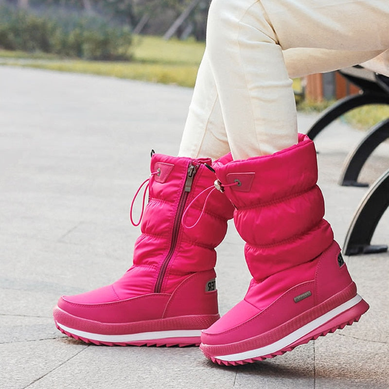 Wasserabweisende Winterstiefel für Damen – Warm & Stilvoll mit Robuster Sohle