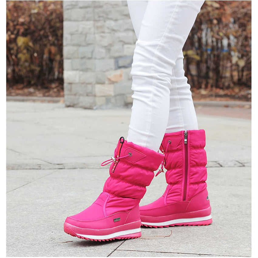 Wasserabweisende Winterstiefel für Damen – Warm & Stilvoll mit Robuster Sohle