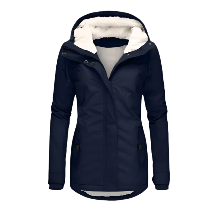 Wasserdichte Winterjacke – Langer Schnitt mit Kapuze – Kuscheliges Futter für Damen 2