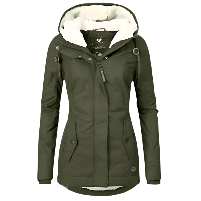 Wasserdichte Winterjacke – Langer Schnitt mit Kapuze – Kuscheliges Futter für Damen 4