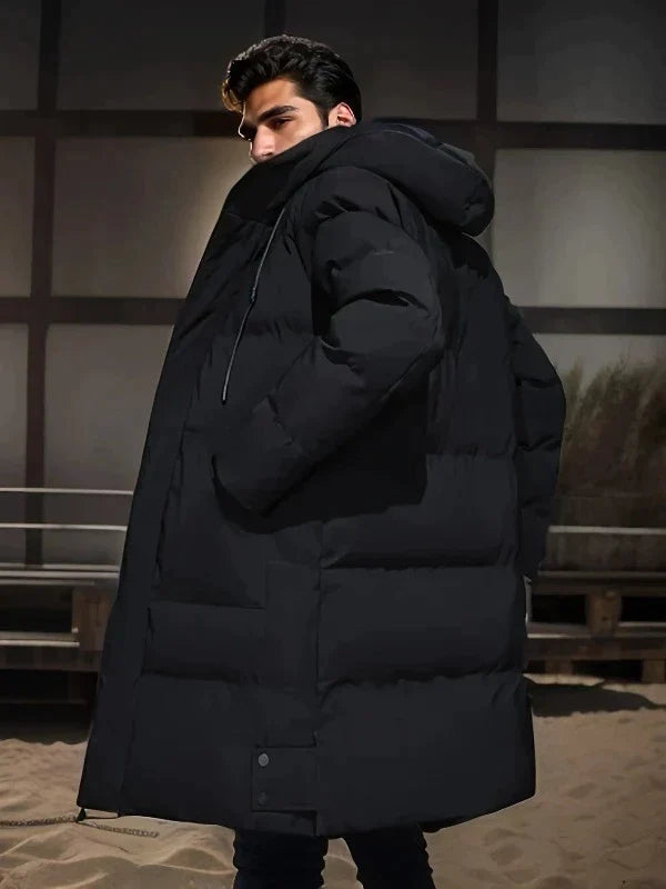 Wattierter Herrenparka für Winter – Stilvoll & Warm mit Kapuze