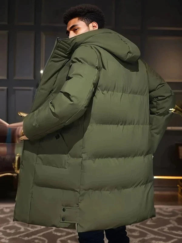 Wattierter Herrenparka für Winter – Stilvoll & Warm mit Kapuze