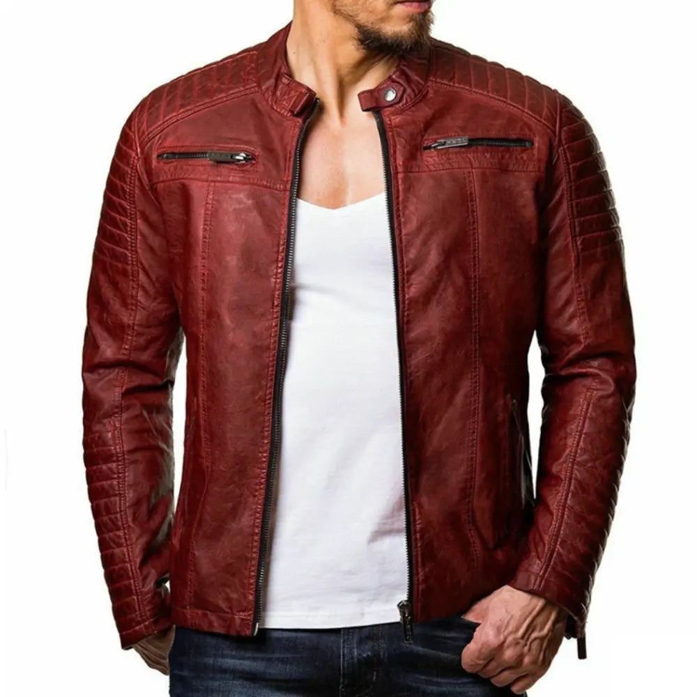 Winddichte Lederjacke für Herren – Stilvoll & Komfortabel 2