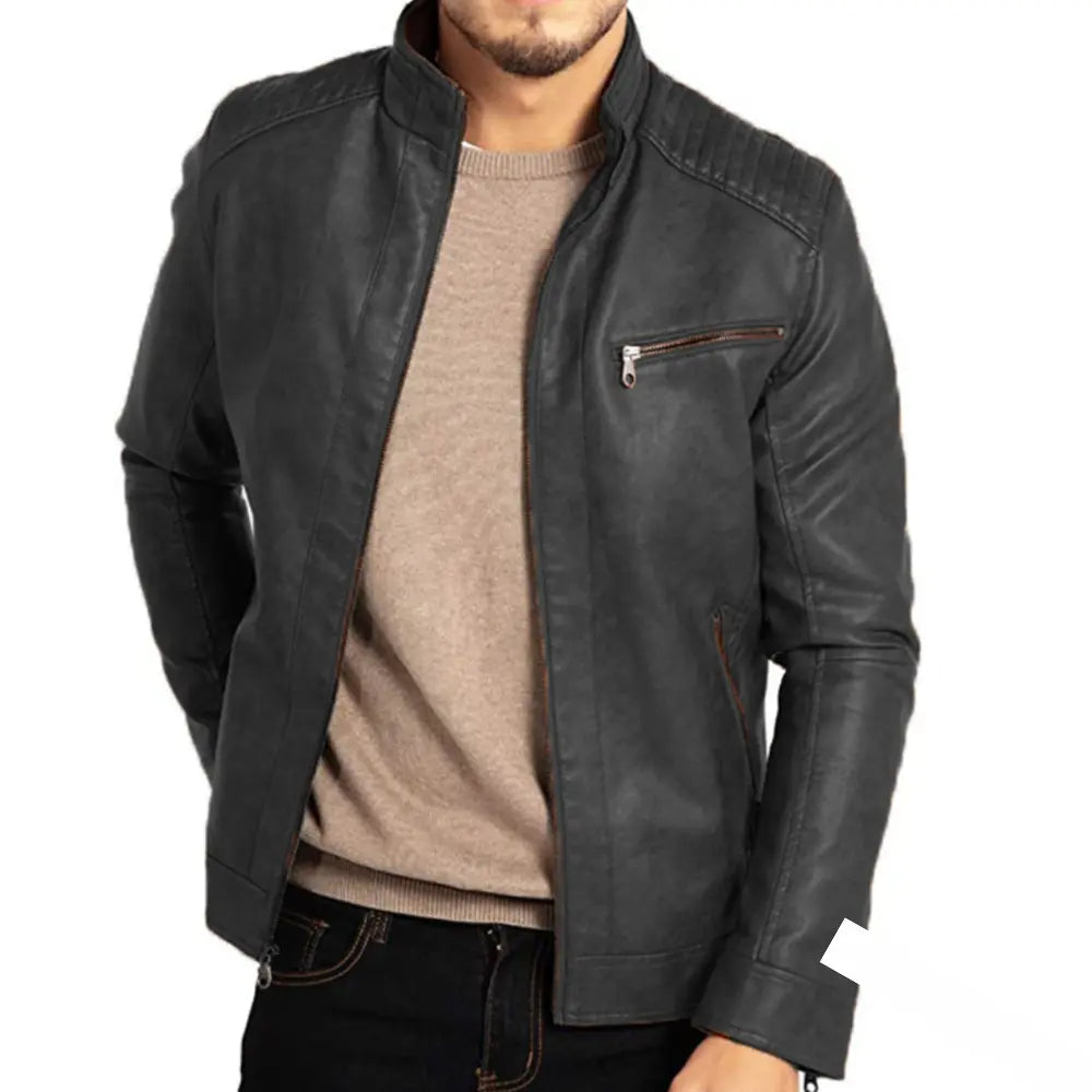 Winddichte Lederjacke für Herren – Stilvoll & Komfortabel 4
