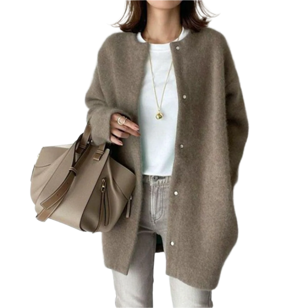 Anesa – Wollmantel Damen – Klassisch Beigefarbene Eleganz für den Winter