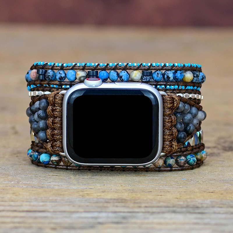 Armband Damen – Handgefertigt aus Edelsteinen – Stilvoller Magnetverschluss für Apple Watch