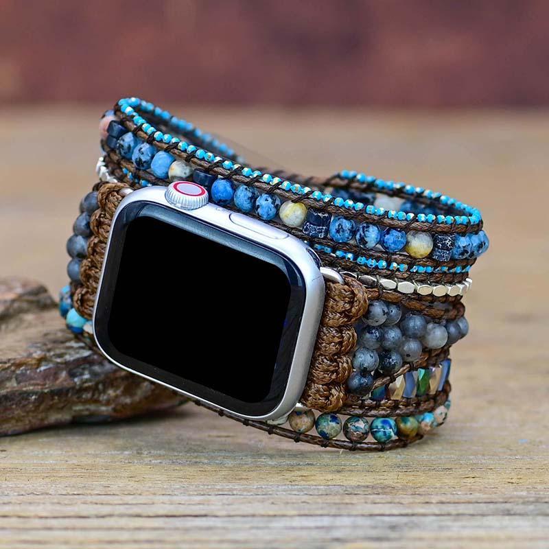 Armband Damen – Handgefertigt aus Edelsteinen – Stilvoller Magnetverschluss für Apple Watch