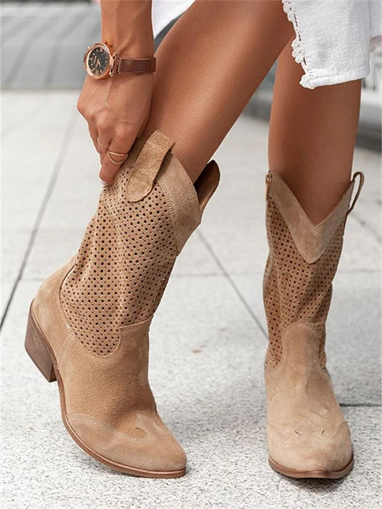 Atmungsaktive Cowboystiefel für Damen – Stilvoll & Komfortabel