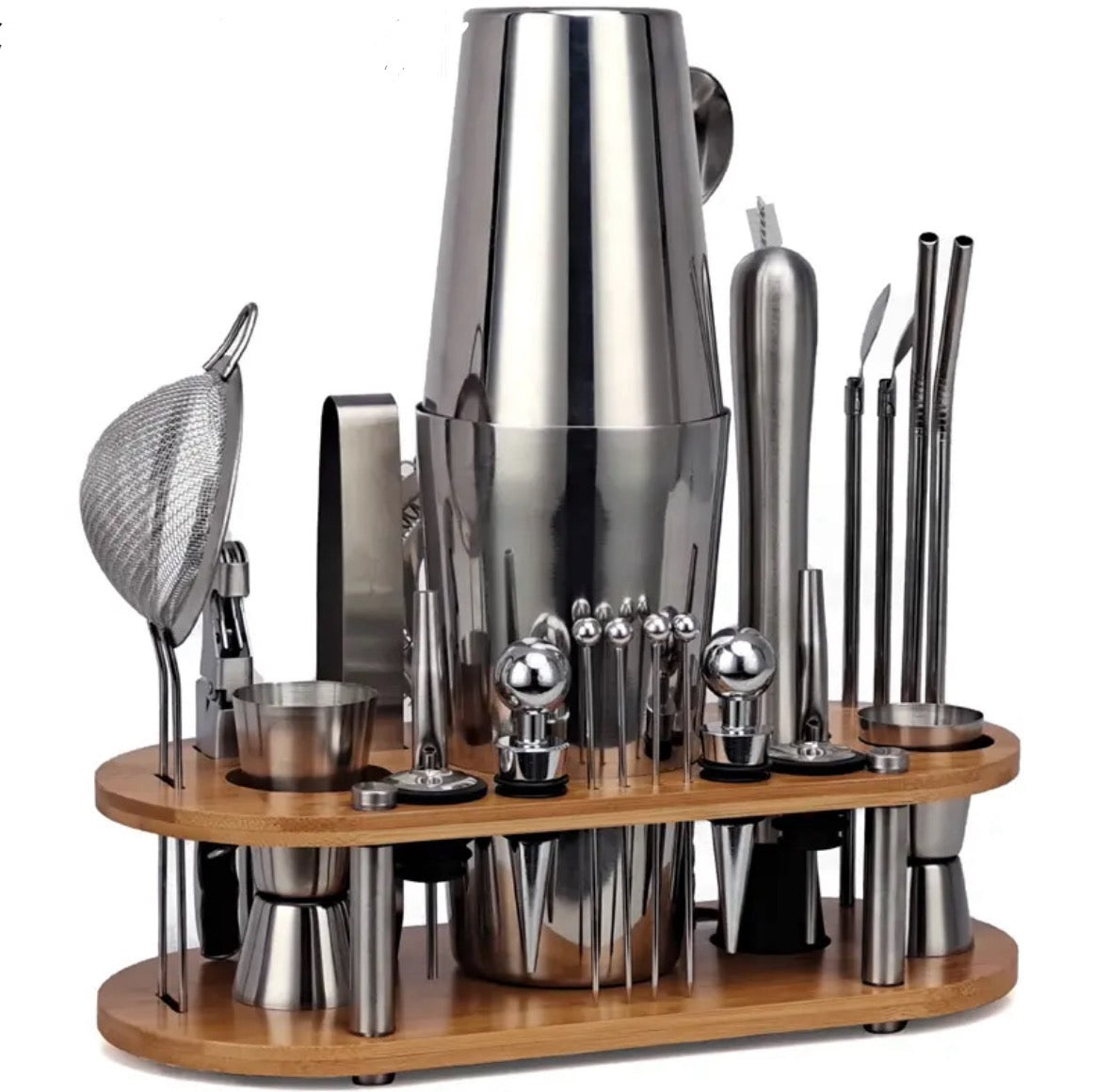 Bartender Set – 23-teiliges Edelstahl-Set – Ideal für Cocktail-Experimente zu Hause