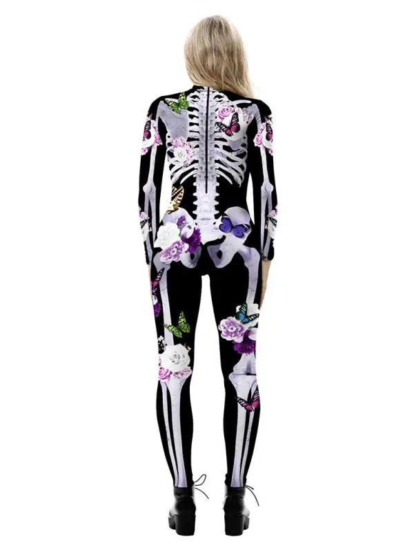 Blumen-Skelett – Halloween Kostüm Damen – Stilvoll & Auffällig 2