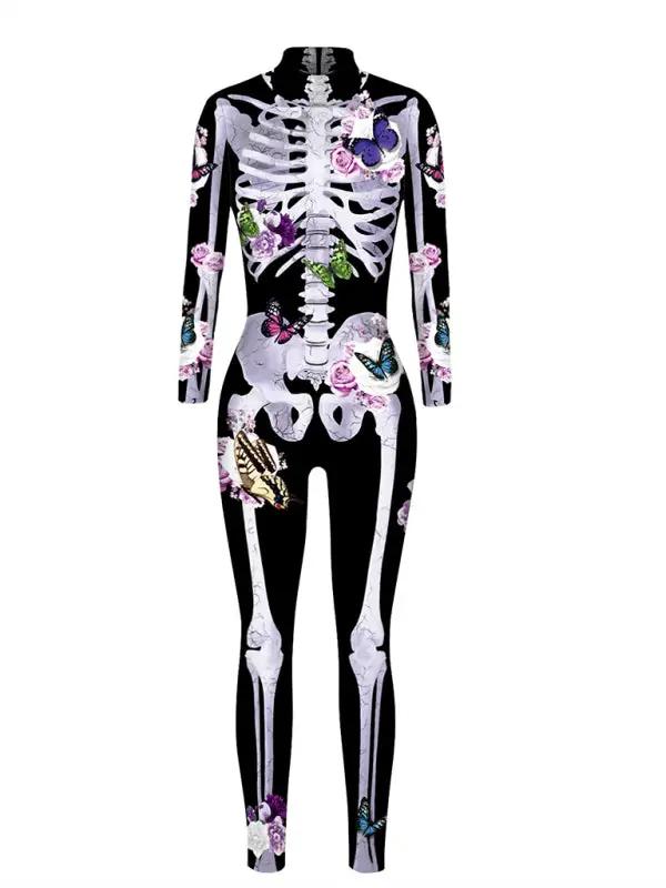 Blumen-Skelett – Halloween Kostüm Damen – Stilvoll & Auffällig 3