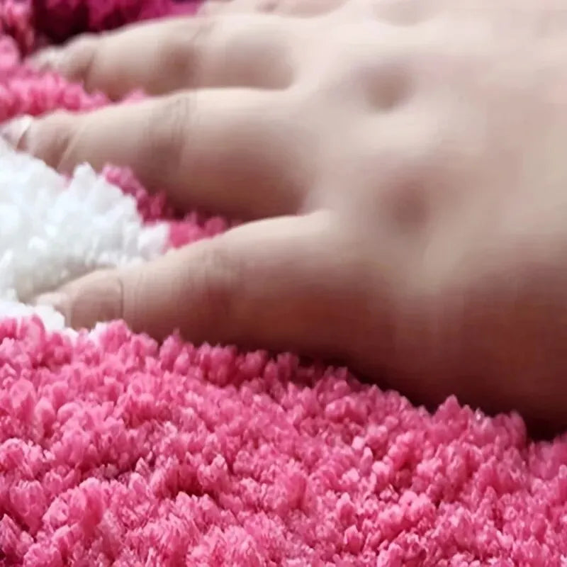 CERILA – Flauschige Badmatte mit Kirsch-Design