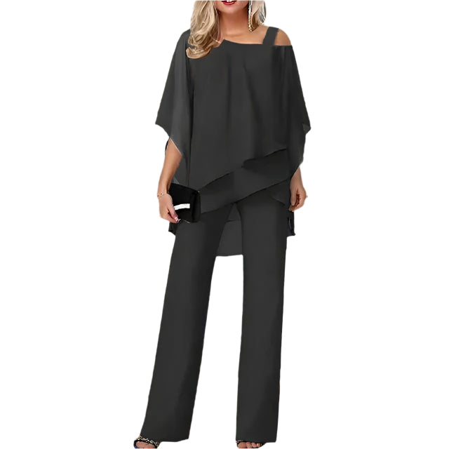 Chiffon-Set für Damen – Schulterfreies Design – Elegant & Vielseitig 0