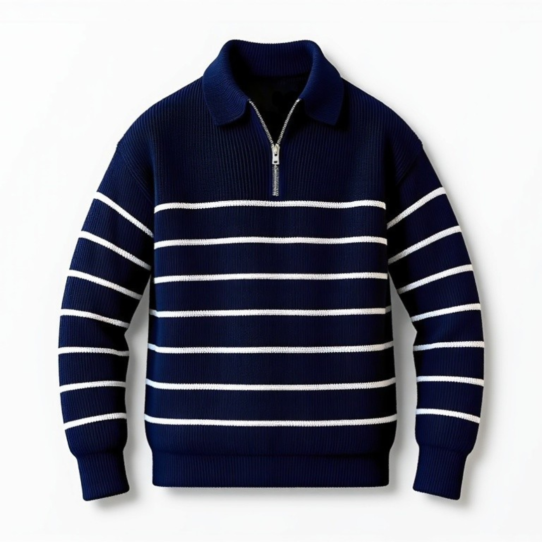 Cotton & Stripes – Herren Strickpullover – Zeitlos & Vielseitig