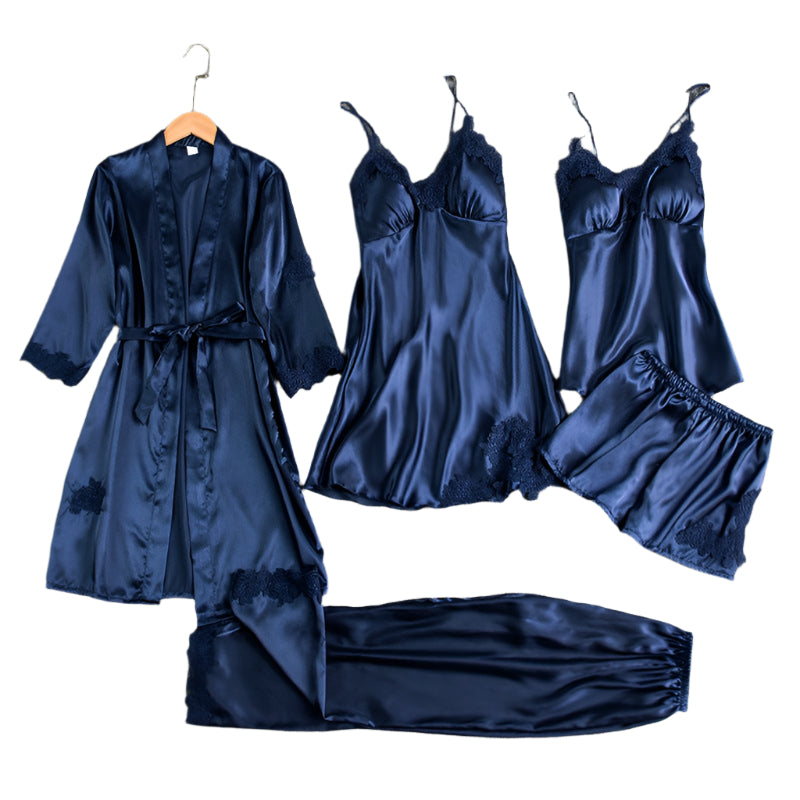 Damen Pyjama-Set – Elegante Seide für Komfort und Stil