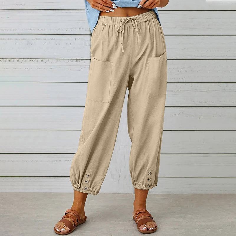 Daniela – Freizeithose Damen – Bequem Mit Verstellbarem Bund & Vielseitigem Design