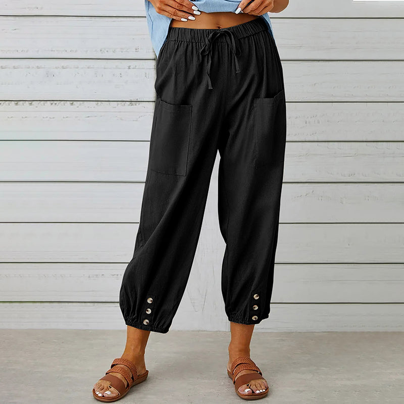 Daniela – Freizeithose Damen – Bequem Mit Verstellbarem Bund & Vielseitigem Design