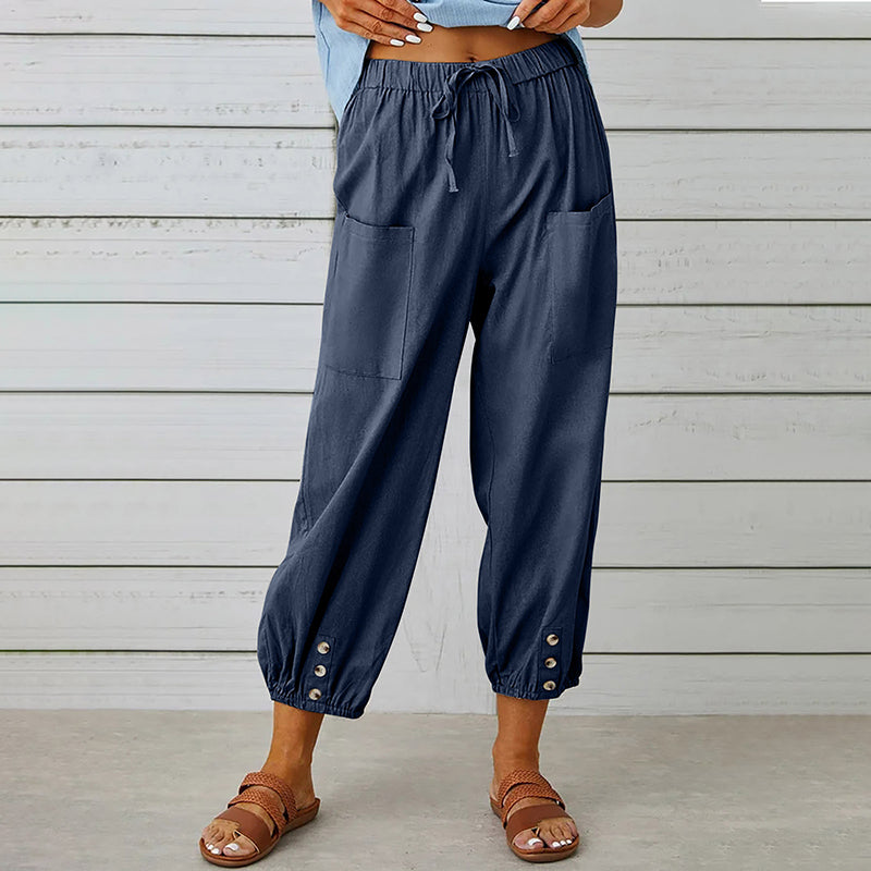 Daniela – Freizeithose Damen – Bequem Mit Verstellbarem Bund & Vielseitigem Design