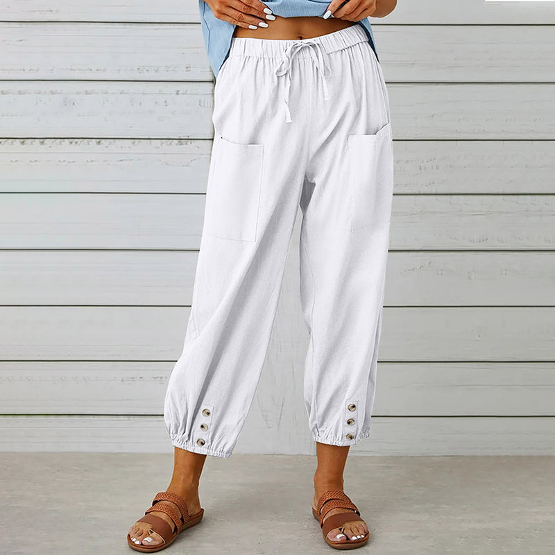 Daniela – Freizeithose Damen – Bequem Mit Verstellbarem Bund & Vielseitigem Design